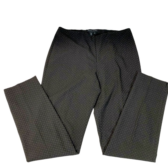 Peace of Cloth Pants - PEACE OF CLOTH Patterned Trouser Blk Sz 6 Stretch 5% Viscose Blend Front…